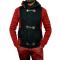 Barabas Red / Black Modern Fit Zip-Up Cardigan Sweater W/ Removable Hood WZ250
